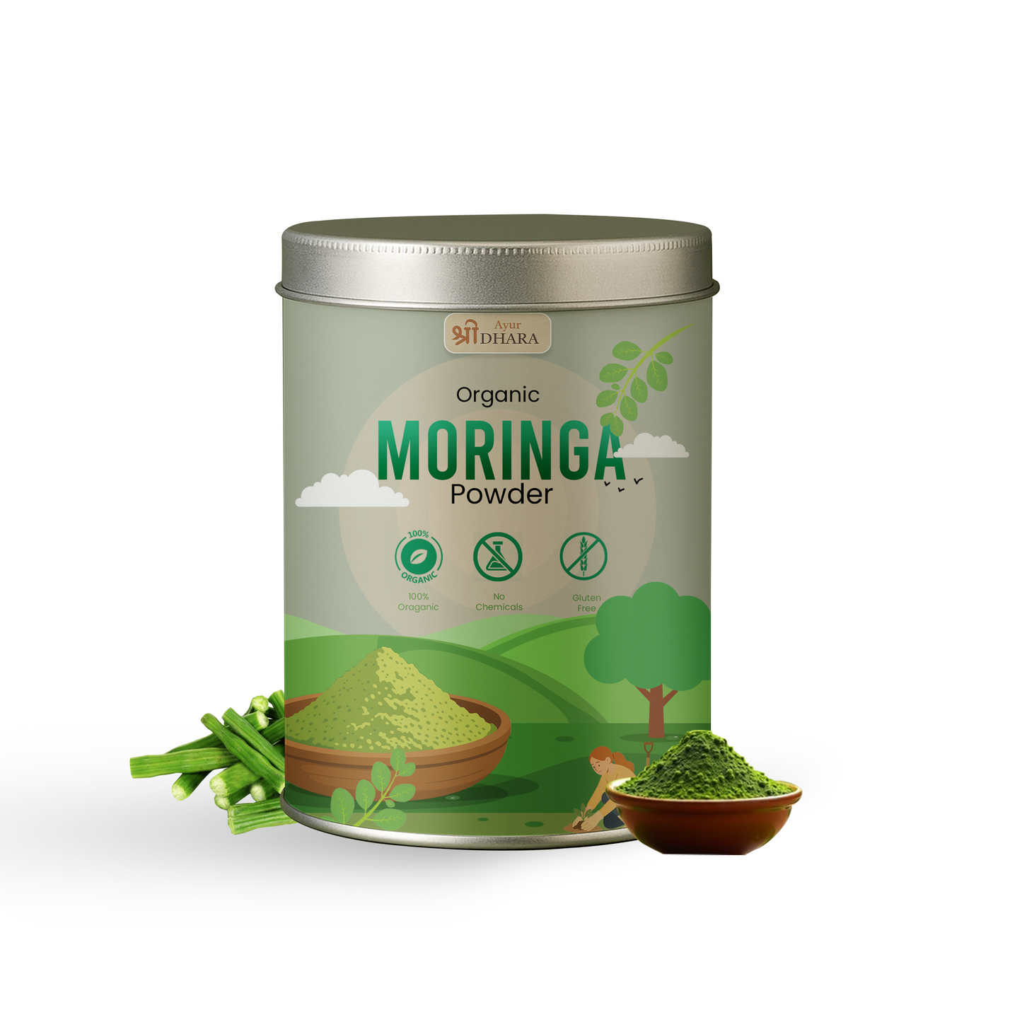 Organic Moringa Leaf Powder - Metabolism & Energy Support