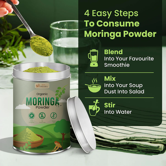 Organic Moringa Leaf Powder - Metabolism & Energy Support